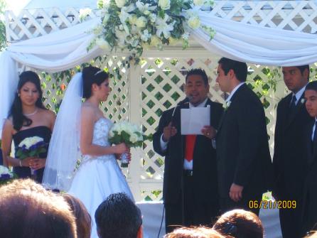 Officiant peter otto with Tony and noemi